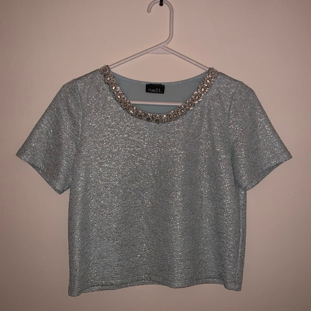 blue/green sparky top